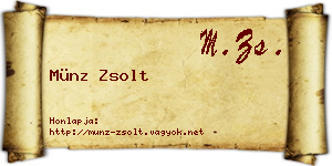 Münz Zsolt névjegykártya